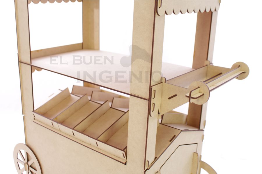 Carrito para mesa de dulces a escala 1:2