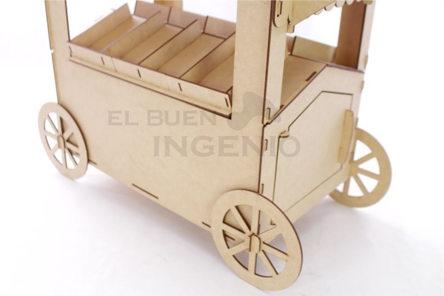 Carrito para mesa de dulces a escala 1:2