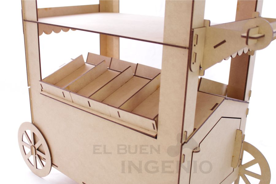 Carrito para mesa de dulces a escala 1:2
