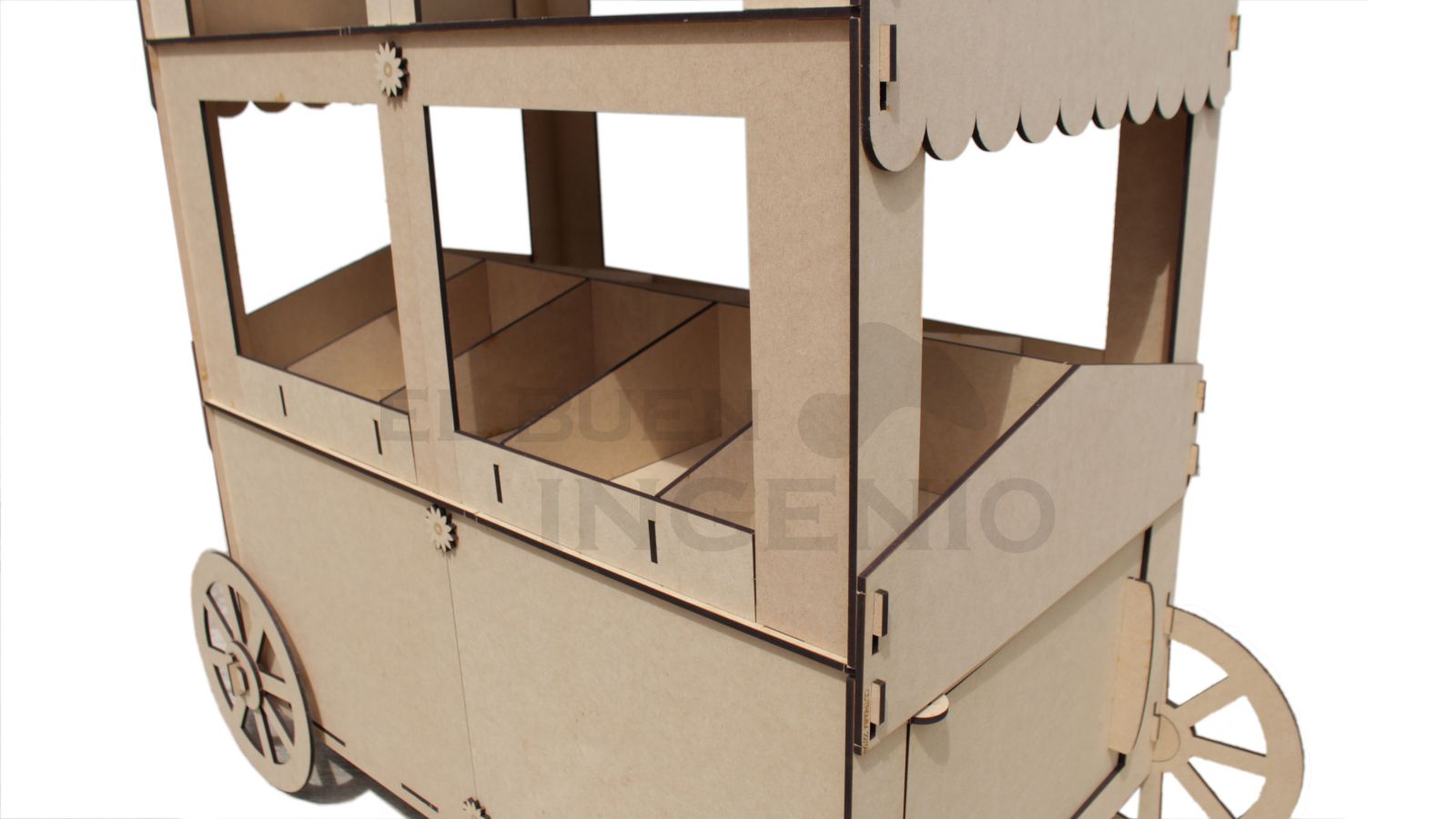 Carrito para mesa de dulces Tamaño real