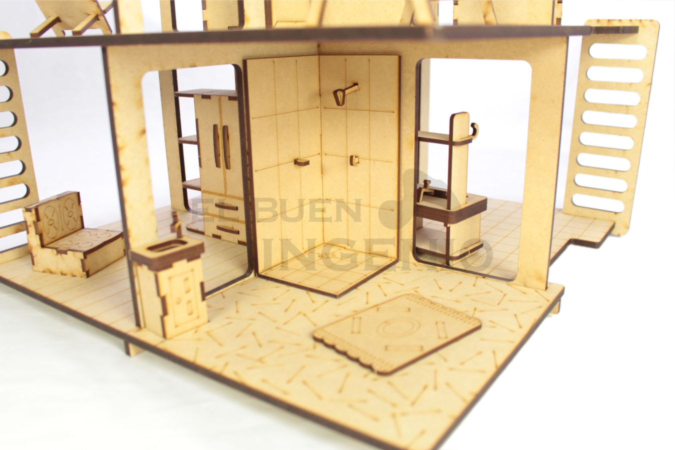 Casa de Muñecas Portatil con muebles incluidos