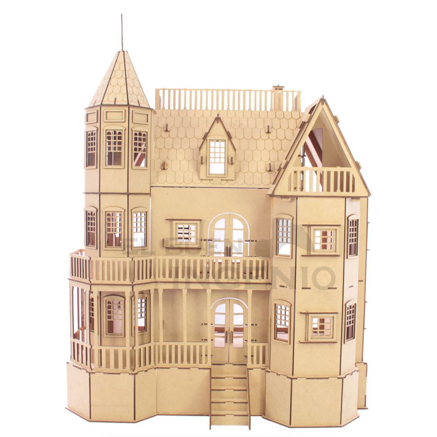 Casa de muñecas Mansion 1 con muebles set 33 piezas