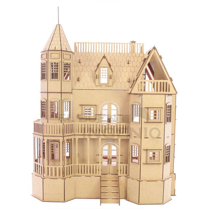 Casa de muñecas Mansion 1 con muebles set 33 piezas