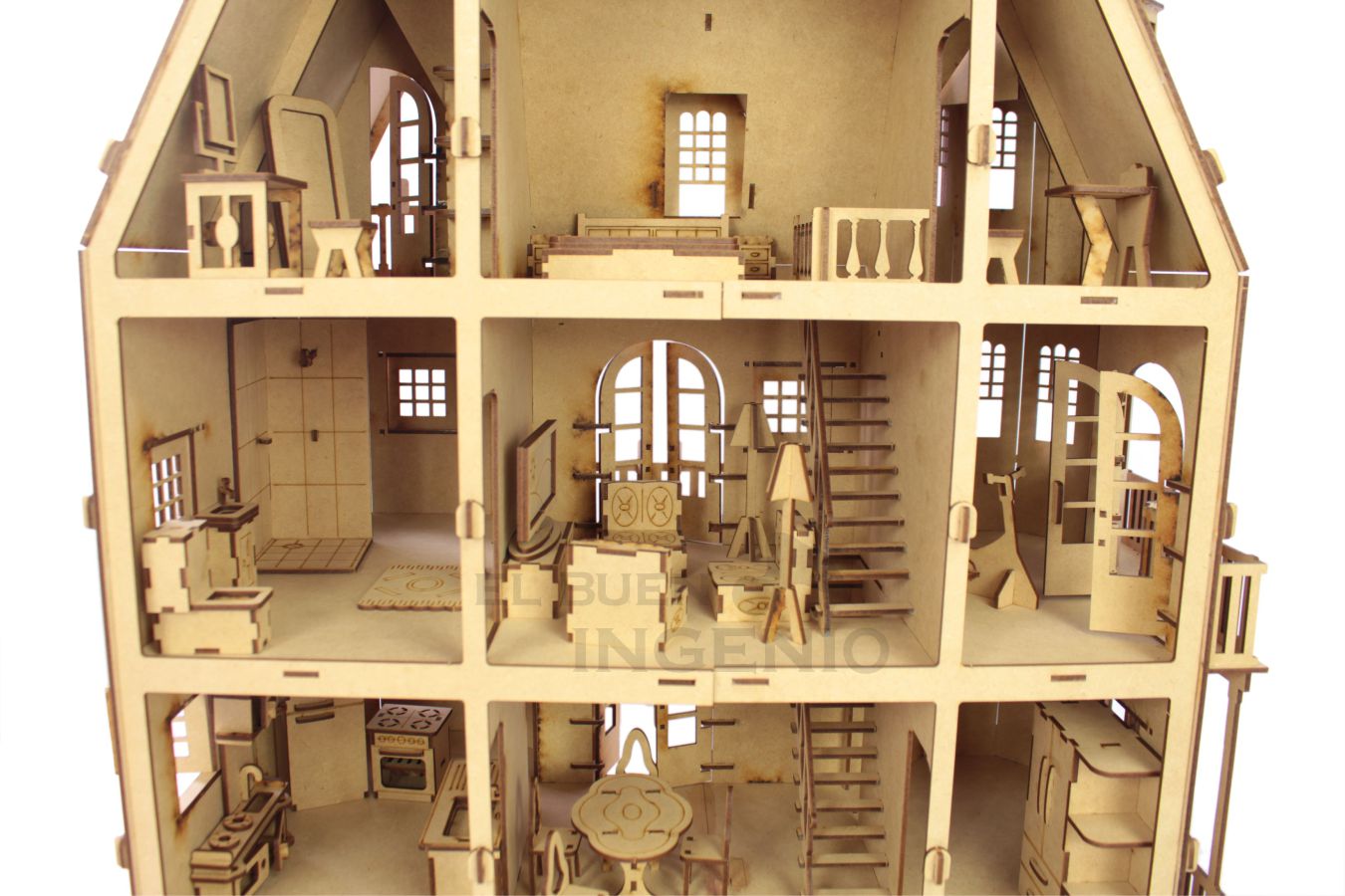 Casa de muñecas Mansion 1 con muebles set 33 piezas