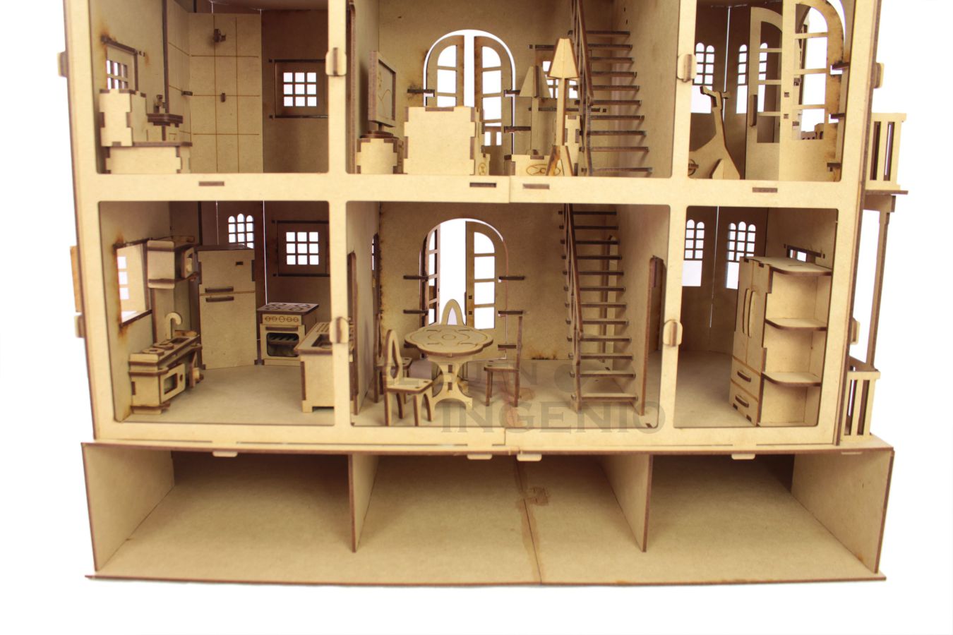 Casa de muñecas Mansion 1 con muebles set 33 piezas