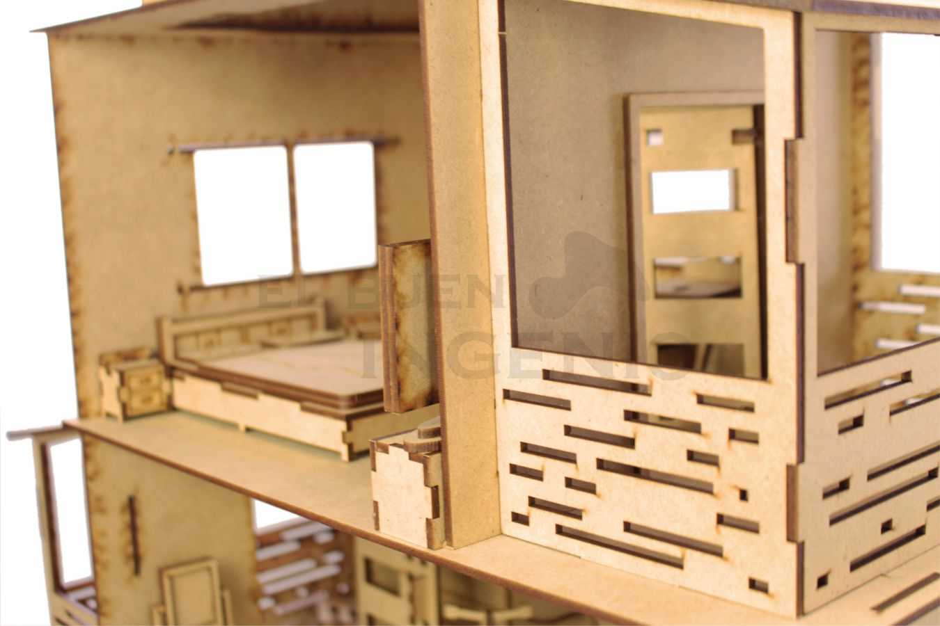 Casa de muñecas Moderna con muebles incluidos