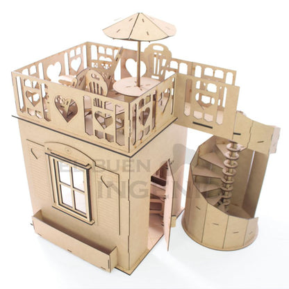 Set cocina completa para Barbie con Escalera y terraza