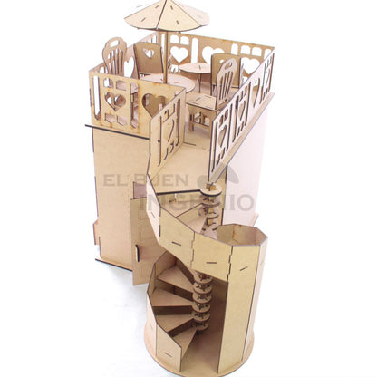 Set cocina completa para Barbie con Escalera y terraza