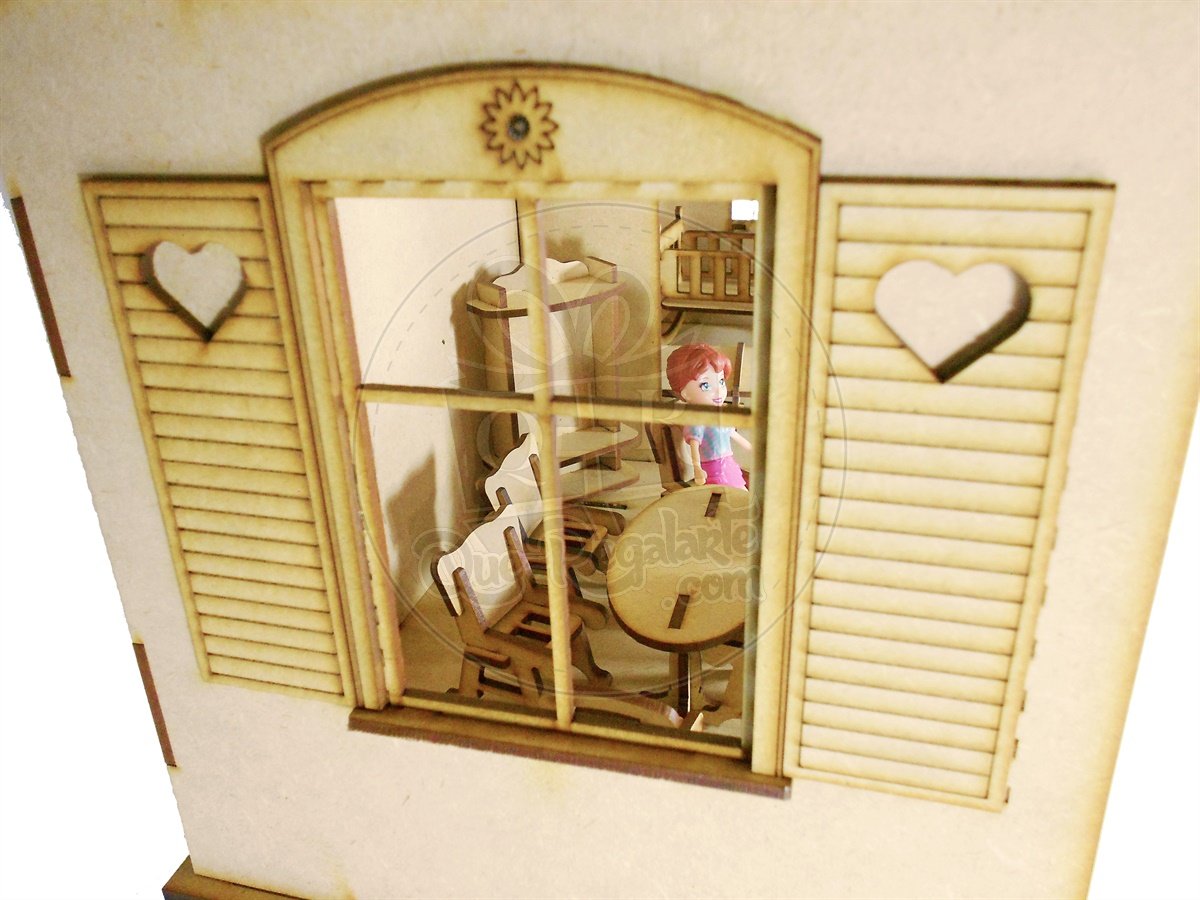 Casa de munecas Polly corazones