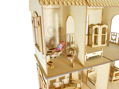 Casa de munecas Polly corazones
