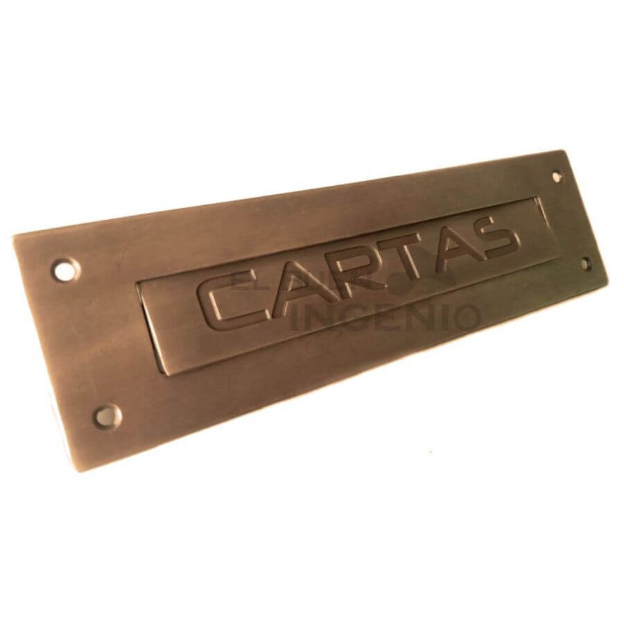 Caja Buzón y Frente Placa De Buzón De Cartas Apariencia Latón Antiguo Combo Para Correspondencia