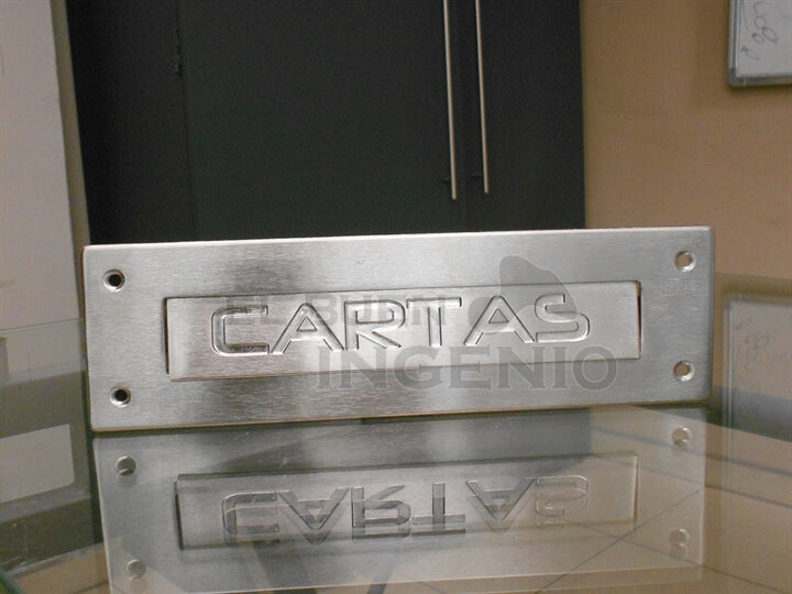 Frente Placa De Buzón De Cartas Apariencia Acero Inoxidable