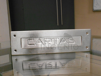 Frente Placa De Buzón De Cartas Apariencia Acero Inoxidable