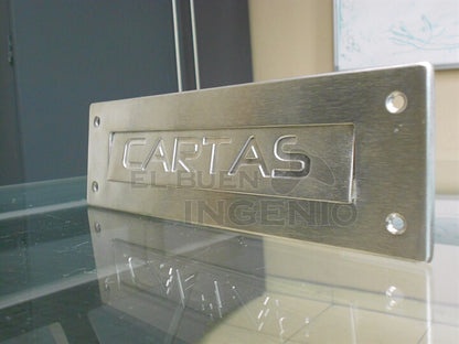 Caja Buzón y Frente Placa De Buzón De Cartas Apariencia Acero Inoxidable Combo Para Correspondencia