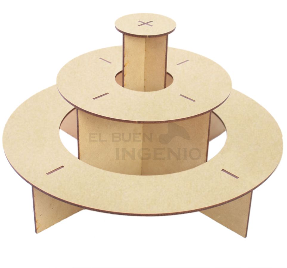 Base Gradas Circular 3P para base cupcakes