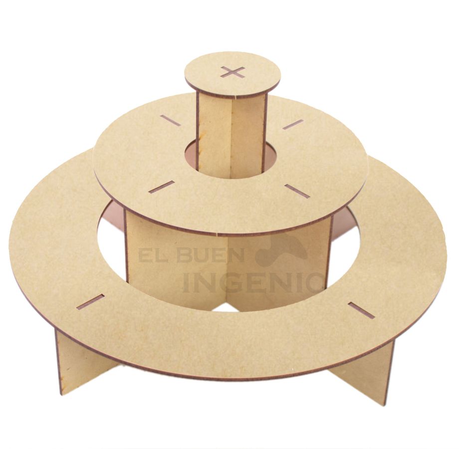 Base Gradas Circular 3P para base cupcakes