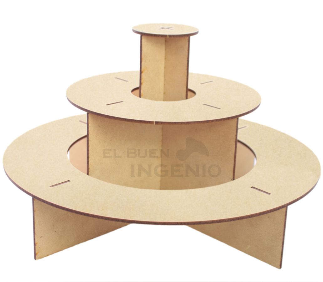 Base Gradas Circular 3P para base cupcakes