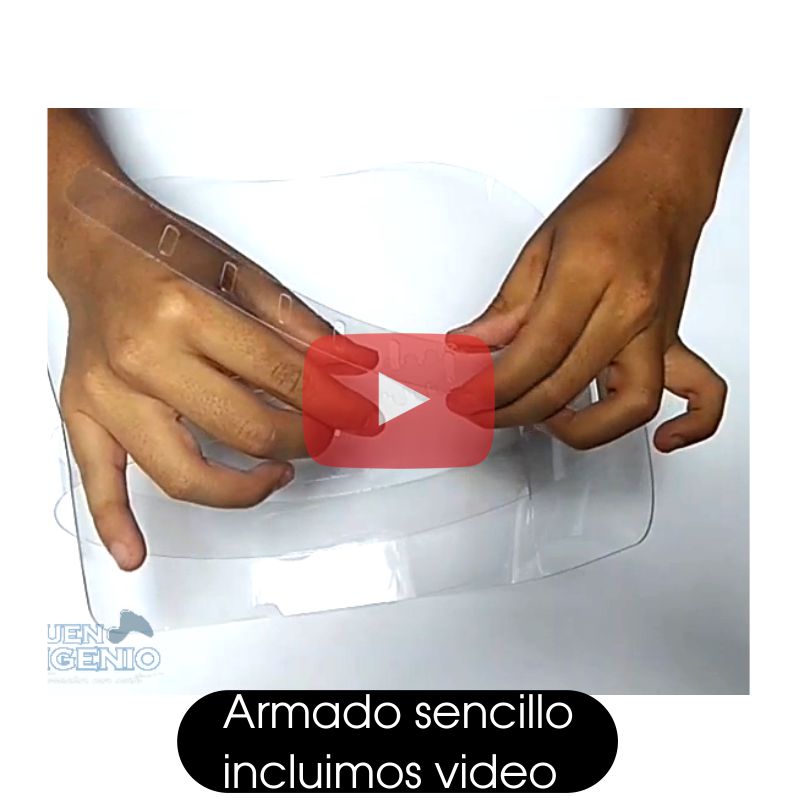 Kit 10 Mascarillas Caretas Protectores Facial Con 12 Pares Guantes