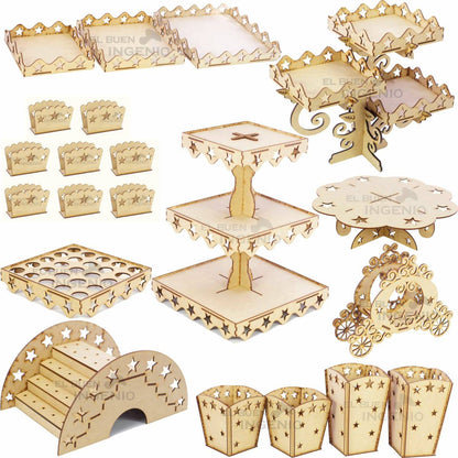 Mesa de dulces Estrellas con servilleteros