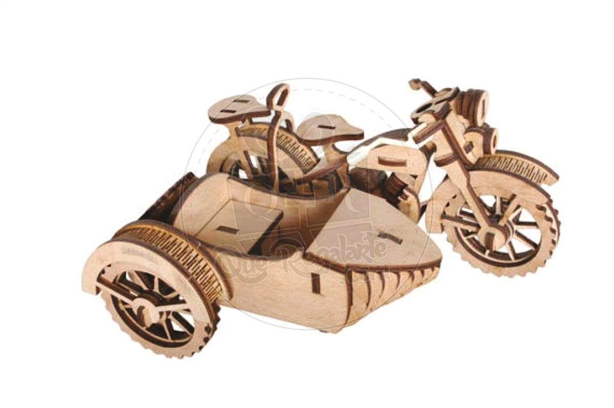 Motocicleta Sidecar Rompecabezas 3D
