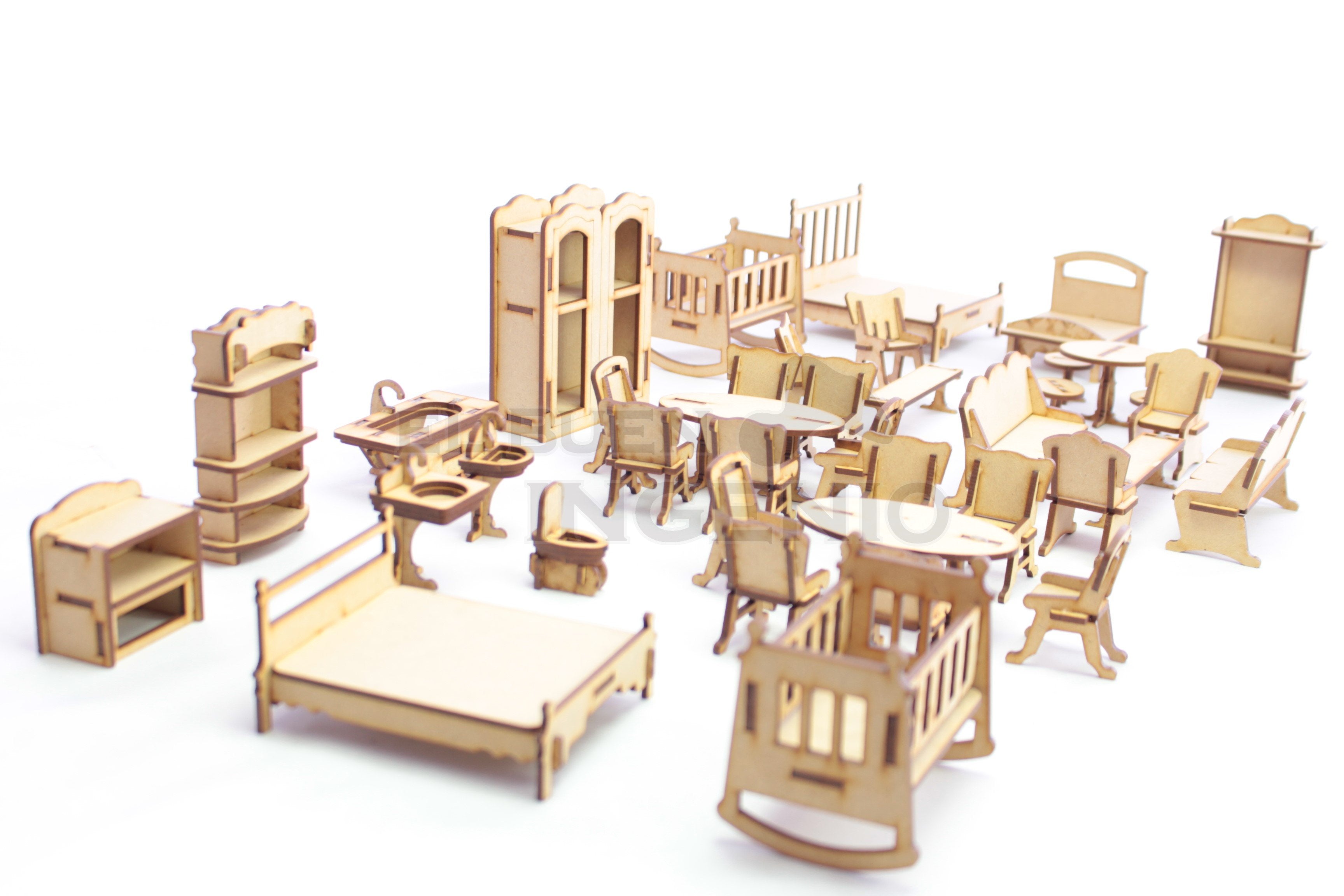 Set de muebles muñecas Polly 40 piezas