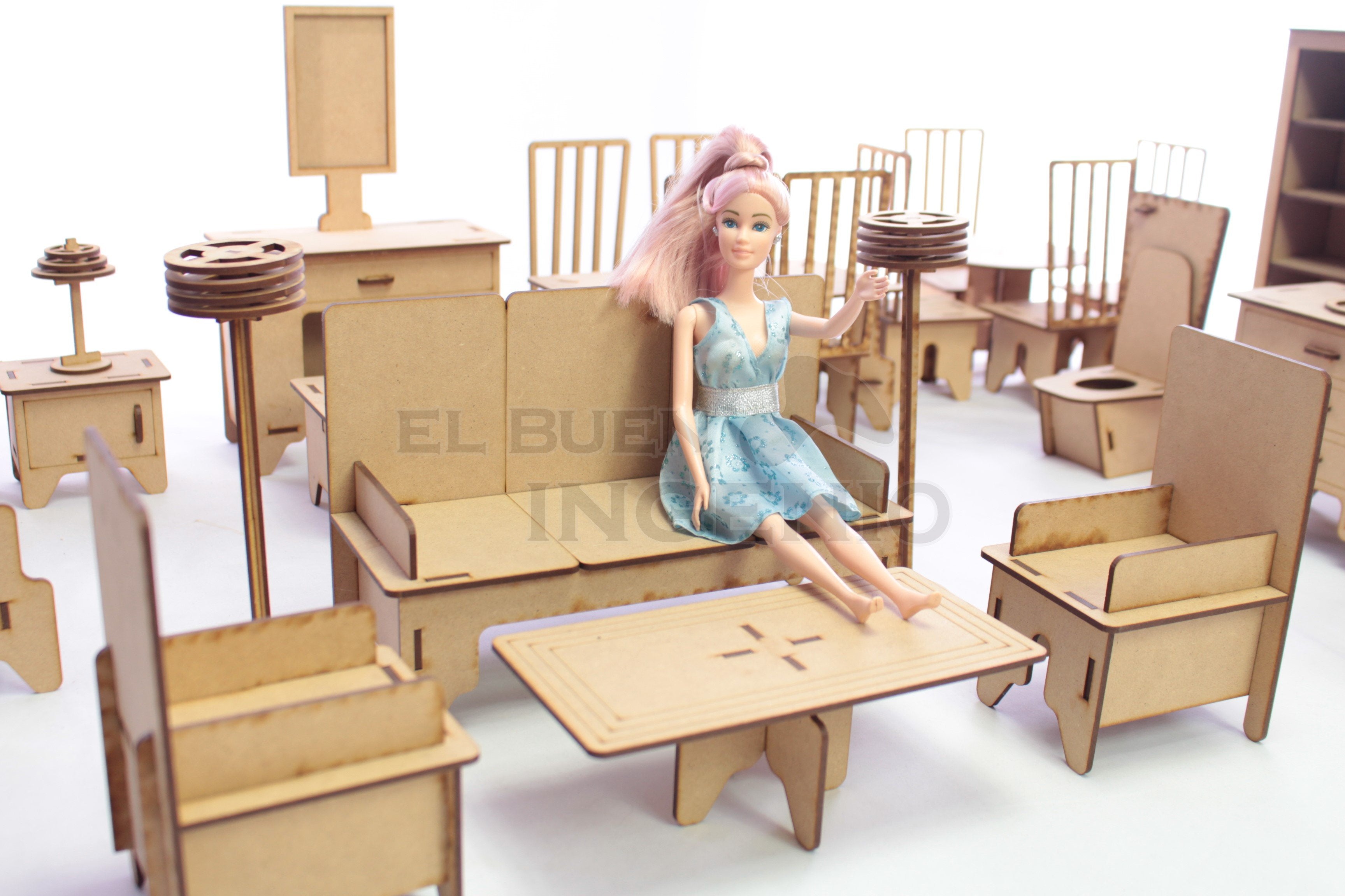 Set muebles para munecas barbies