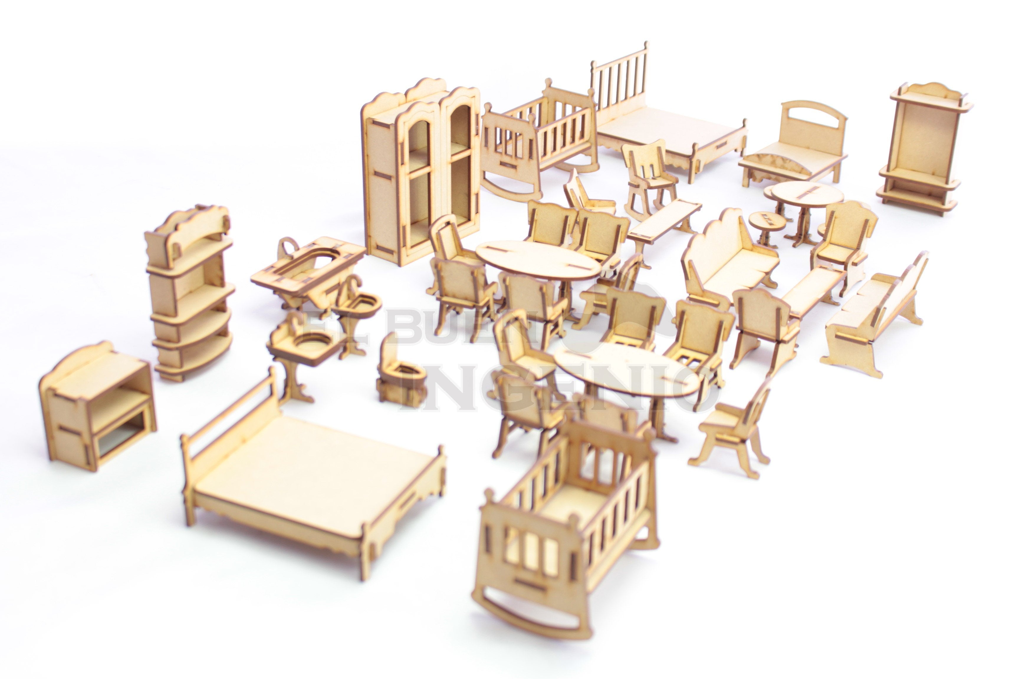 Set de muebles muñecas Polly 40 piezas
