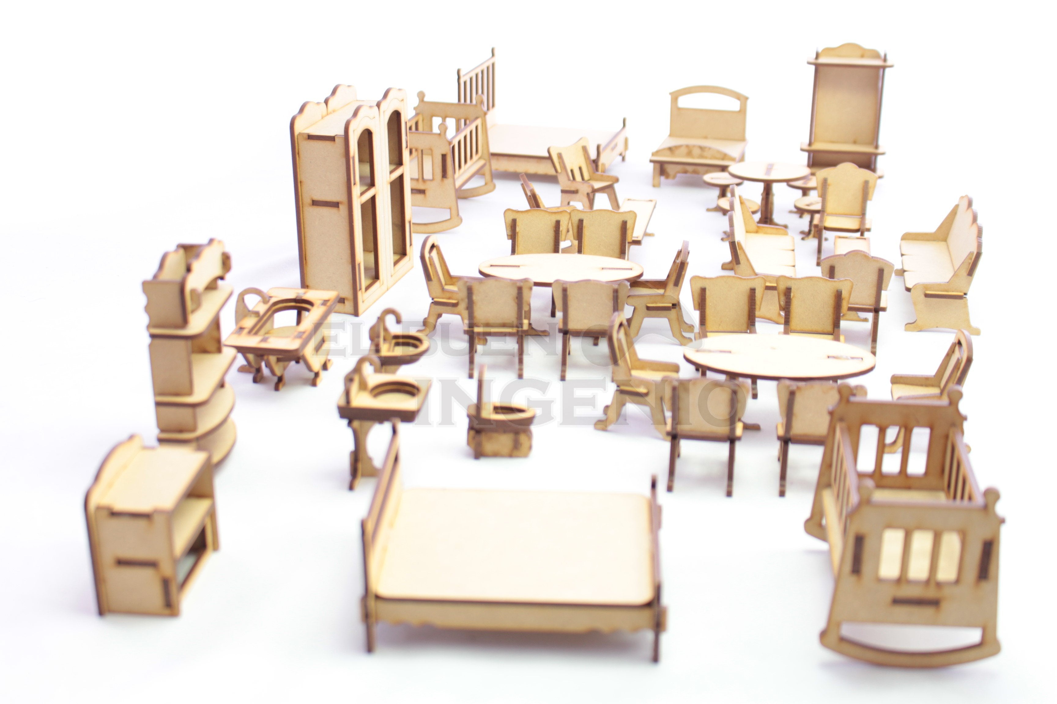 Set de muebles muñecas Polly 40 piezas