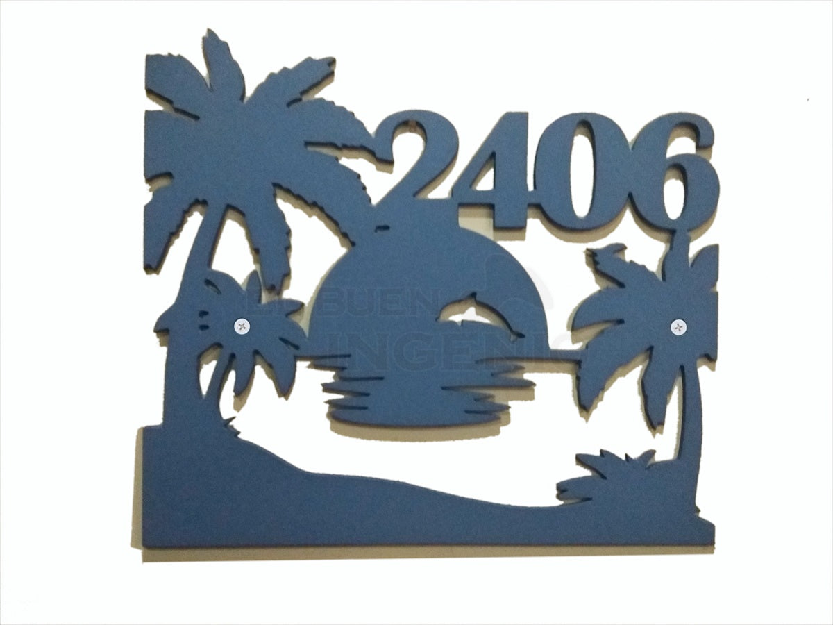 Numero Residencial Exterior Playa