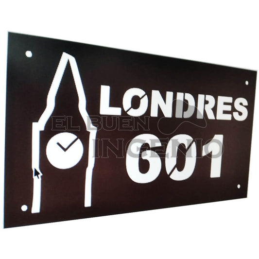 Numero Residencial Exterior Personalizado Londres