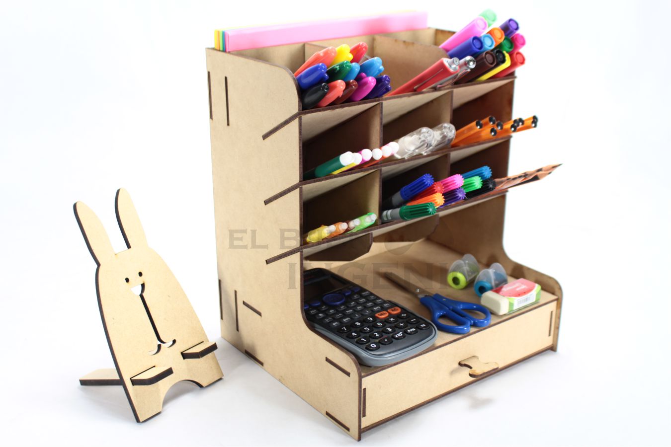 Organizador de Hojas de escritorio con base para celular 3