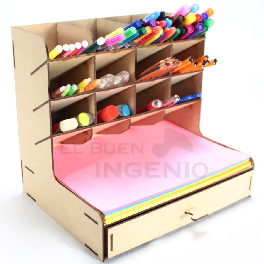 Organizador de Hojas Horizontal de escritorio con base para celular 2