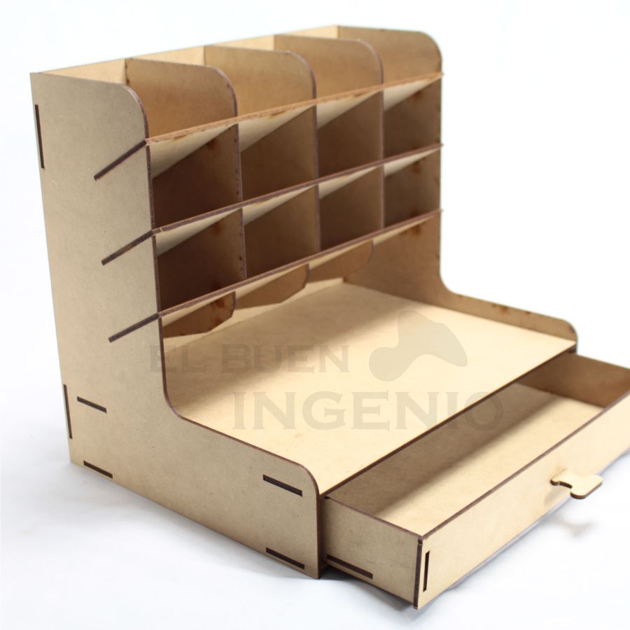 Organizador de Hojas Horizontal de escritorio con base para celular 2