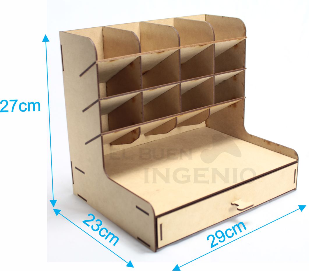 Organizador de Hojas Horizontal de escritorio con base para celular 2