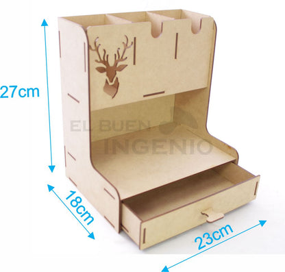Organizador de escritorio con base para celular Conejo N5