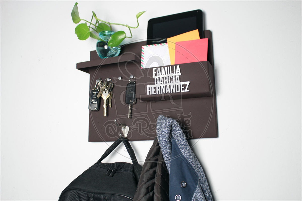 Organizador Perchero Portallaves Moderno Metalico Regalo Hombre Y Mujer Repisa Multiuso Chico