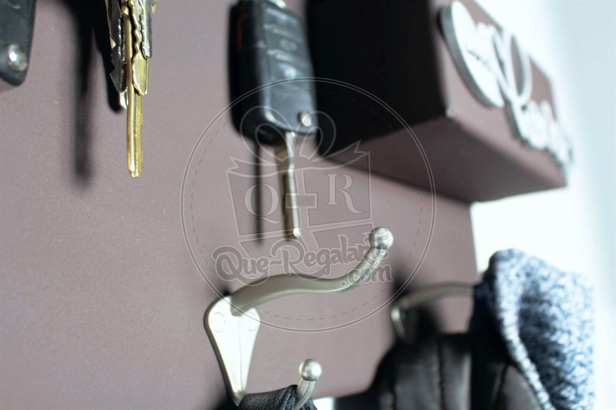 Organizador Perchero Portallaves Moderno Metalico Regalo Hombre Y Mujer Repisa Multiuso Chico