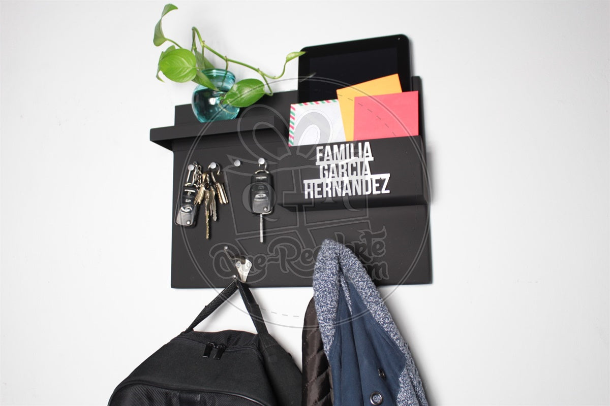 Organizador Perchero Portallaves Moderno Metalico Regalo Hombre Y Mujer Repisa Multiuso Chico