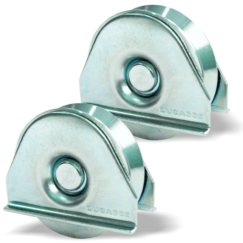 Par Ruedas Rodajas Portones 5cm Base Placa Canal V Capacidad 75kg