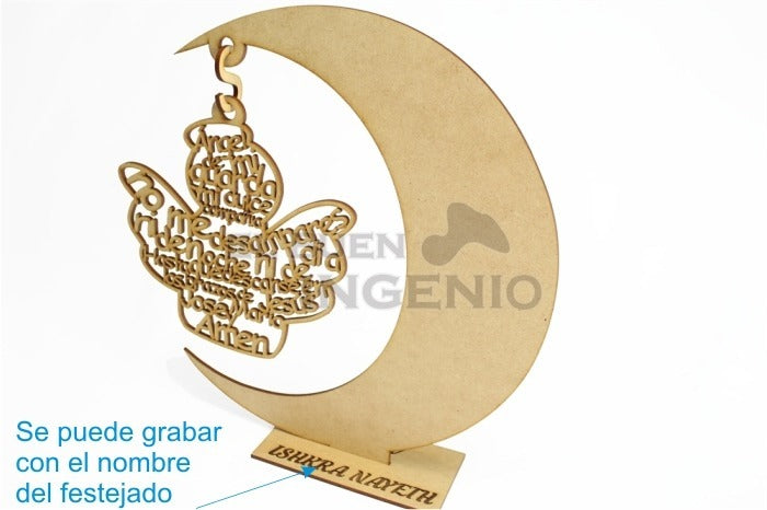 Recuerdos Bautizo Ángel Luna Oración Larga Centros De Mesa