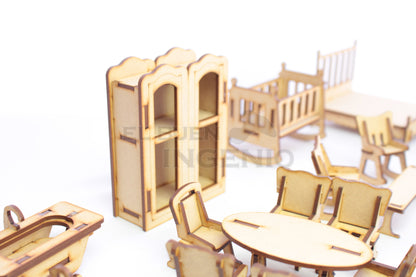 Set de muebles muñecas Polly 40 piezas