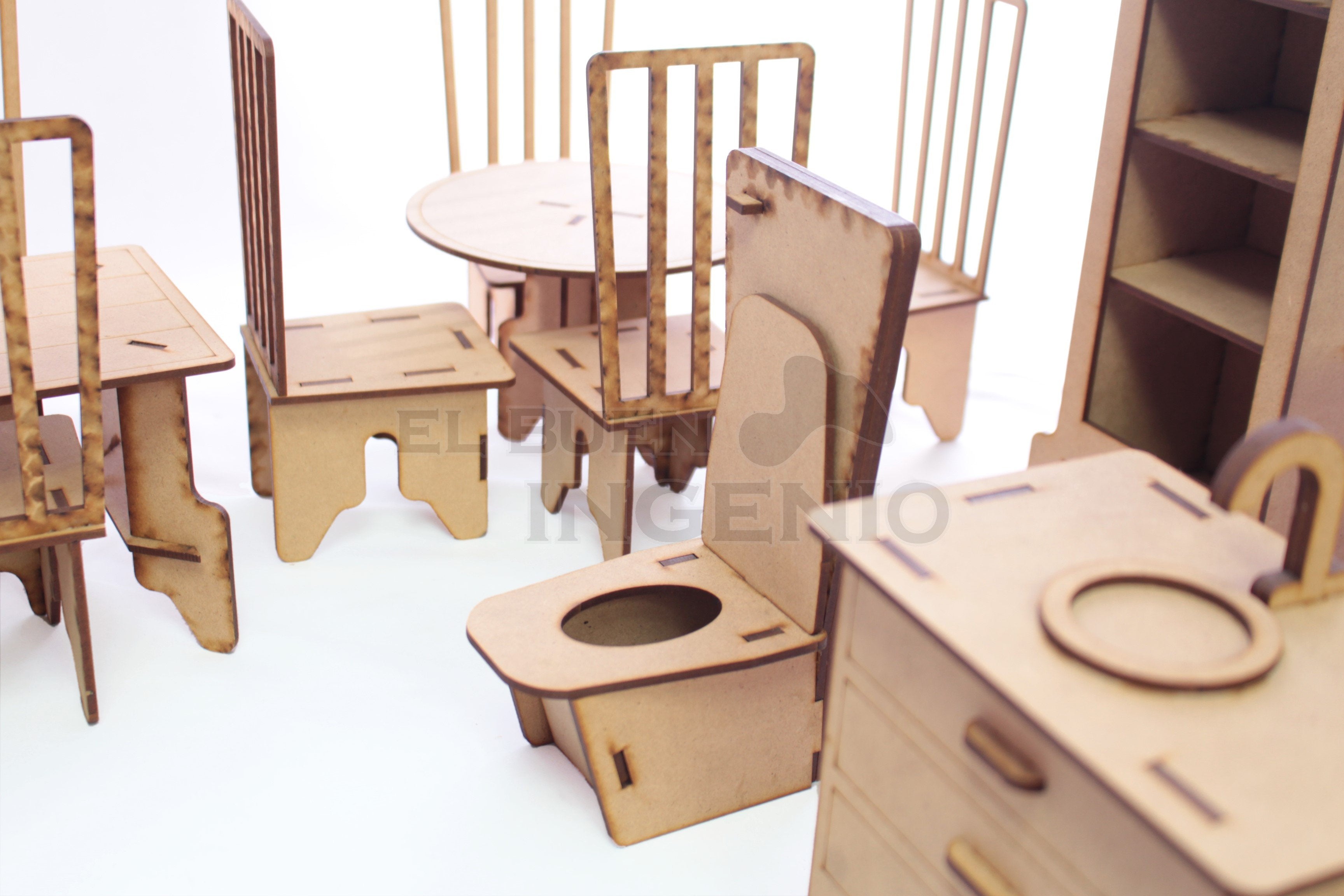 Set muebles para munecas barbies