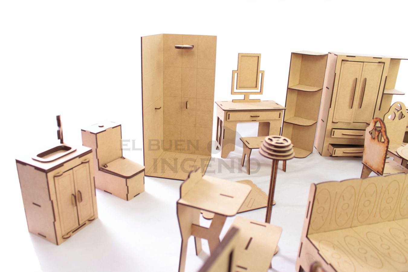 Muebles para casa de muñecas barbie set 33 piezas