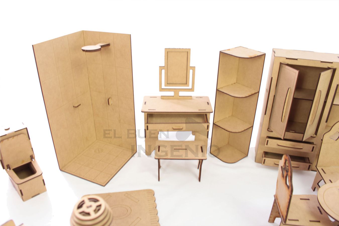 Muebles para casa de muñecas barbie set 33 piezas